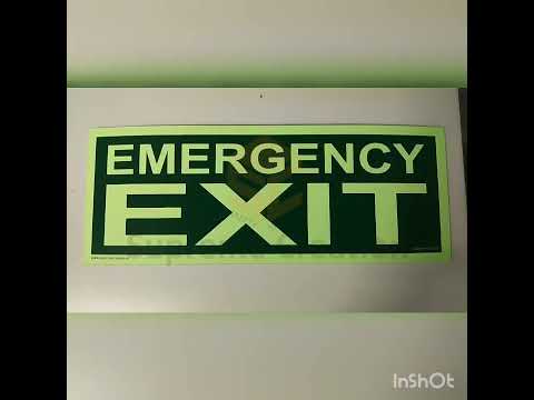Rectangular Photoluminescent Emergency Exit Signage