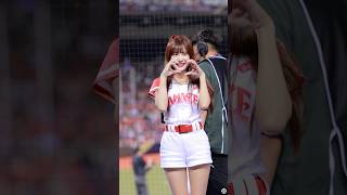 雙手一起擺在嘴巴前面！ #台湾チア #台湾チアリーダ #美女 #cheerleader #チアリーダー #fancam #楽天女孩 #cpbl #孟潔 #12強 #p12