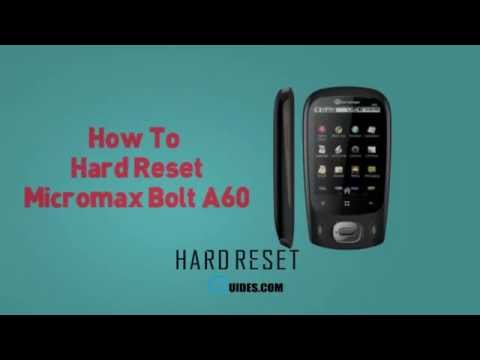 How to Hard Reset Micromax A60 and Remove Pattern Lock