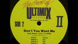 Jody Watley - DON'T YOU WANT ME (Ultimix)