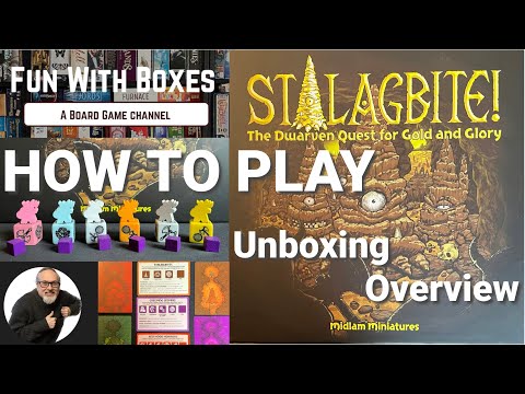 Stalagbite! The Dwarven Quest for Gold and Glory | Board Game | Unboxing, Overview and How to Play | Midlam Miniatures