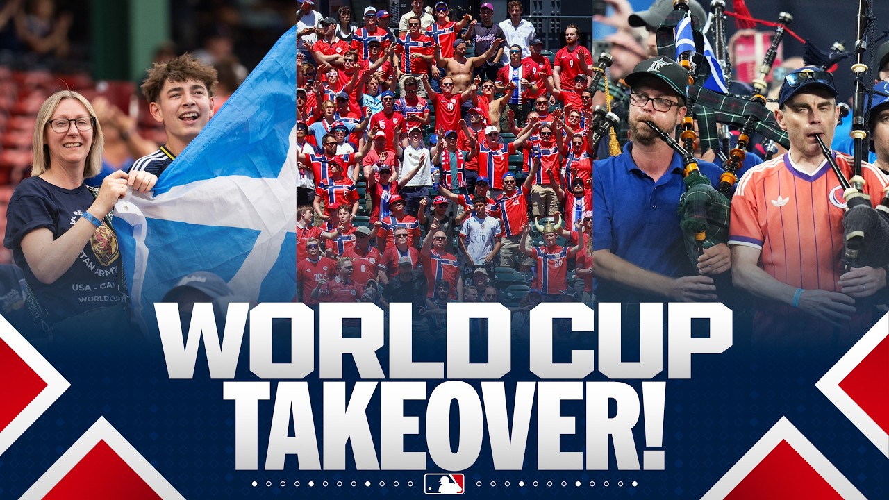 World Cup fans TAKING OVER MLB games! ⚽⚾ (Ft. Norway's Vikings & the Tartan Army!)