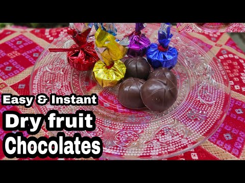 Easy and Instant homemade dry fruit chocolates for diwali🪔 and gifts🎁