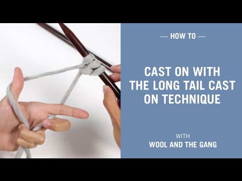 How to: Cast on with the long-tail cast on technique poster