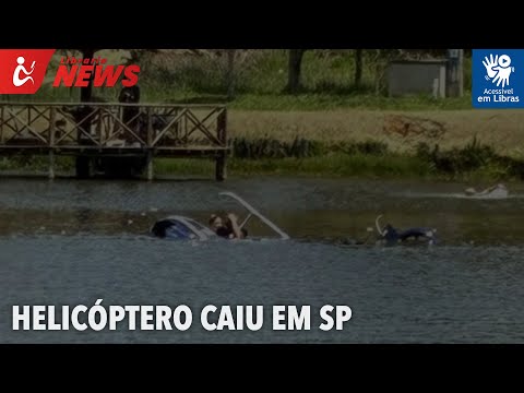Helicóptero caiu em SP (Libras)