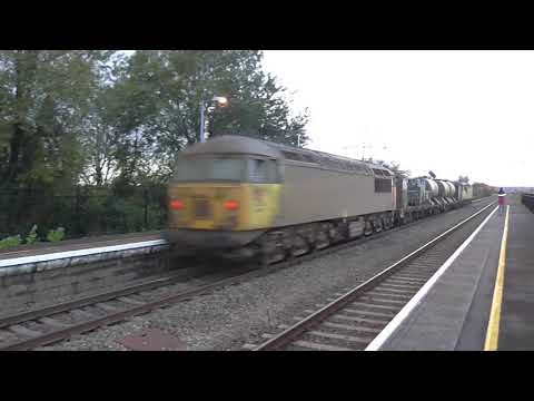 Colas Rail Class 56's no's: 56105-56090 @ Caldicot {644U} 10/11/2020.