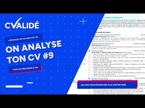 On analyse ton CV en live #9
