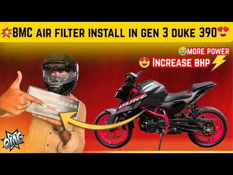 ⚡️BMC AIR FILTER INSTALL IN GEN 3 DUKE 390 💥| #automobile #ktmbike #youtube #viralvideo