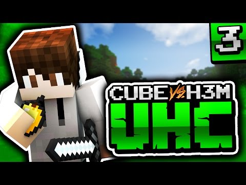Minecraft Cube vs H3M UHC: E3 - FIRST PLAYER ENCOUNTER!