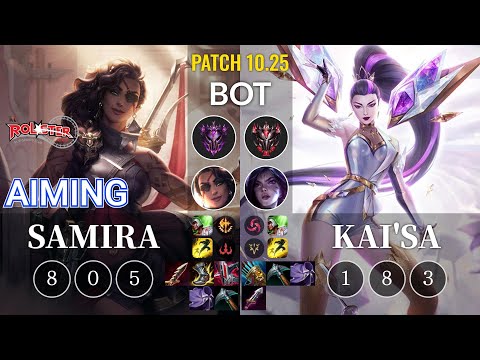 KT Aiming Samira vs Kai'Sa Bot - KR Patch 10.25