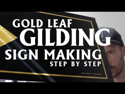 Gold leaf Glass gilding, Sign making and installation in London