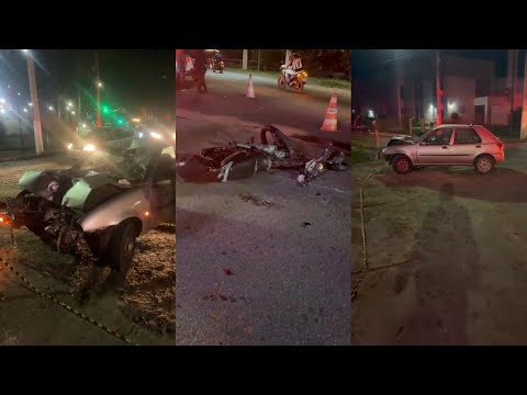Colisão entre carro e moto deixa uma vítima na noite desse domingo em Nova Friburgo