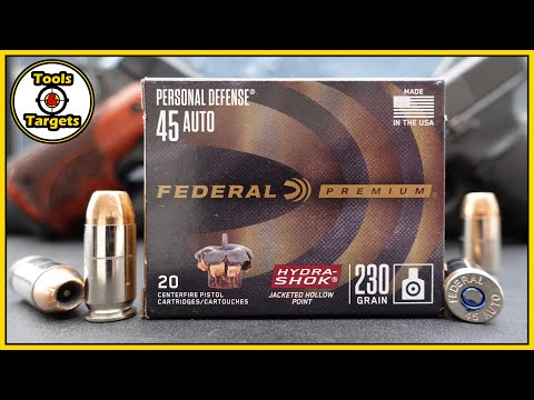 SHOK \u0026 AWE!...Federal Premium .45 ACP Hydra-Shok Self-Defense AMMO Ballistic Gel Test \u0026 Review!