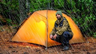 Camping In Heavy Rain Storm With Tent - Part 2