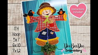 How to make an ITH Halloween Scarecrow Totaly in the Embroidery Machine ITH Embroidery