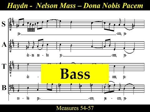 Haydn - Mass in D minor - Nelson Mass -  6b - Dona Nobis Pacem - Bass