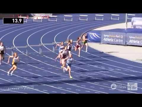 U13 Girls 200m Hurdles - Final 2 - Asics Australian Little Athletics Championships