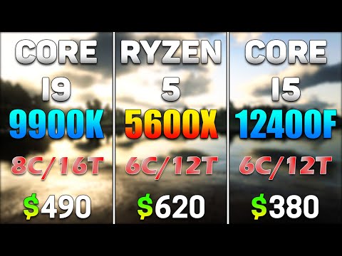 Core i9 9900K vs Ryzen 5 5600X vs Core i5 12400F | PC Gameplay Tested