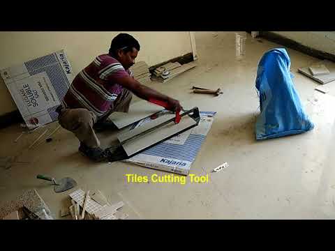How to Cut Kajaria Ceramic Floor Tiles Using Manual Cutting Tool