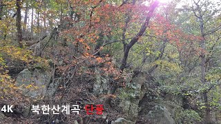 Download the video "북한산 소귀천계곡6 쌍소폭 &단풍 4K[#계곡물멍-유철민변호사의 힐링] Sound of waterfall"