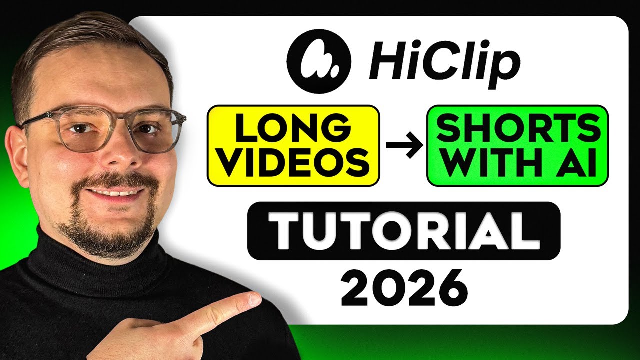 HiClip AI Tutorial - 2026 | How to Turn Long Videos into Shorts with AI (Let AI Clip Best Moments)