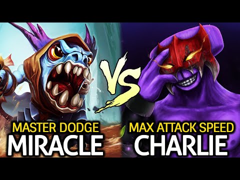 MIRACLE Slark Master Dodge VS Faceless Void Max Attack Speed Dota 2
