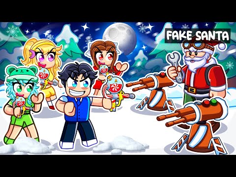 We Fought The New FAKE SANTA BOSS In 99 Nights In The Forest Update...