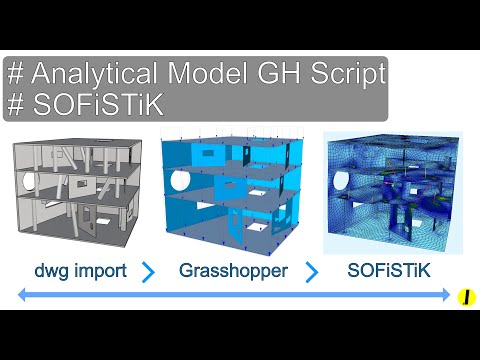 [English] dwg Import // analytical Model generator // SOFiSTiK Analysis