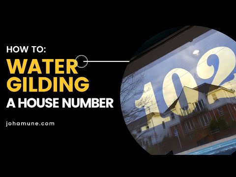 How to water gilding a house number - Step by step