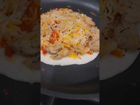 Making Keto Chicken Quesadilla