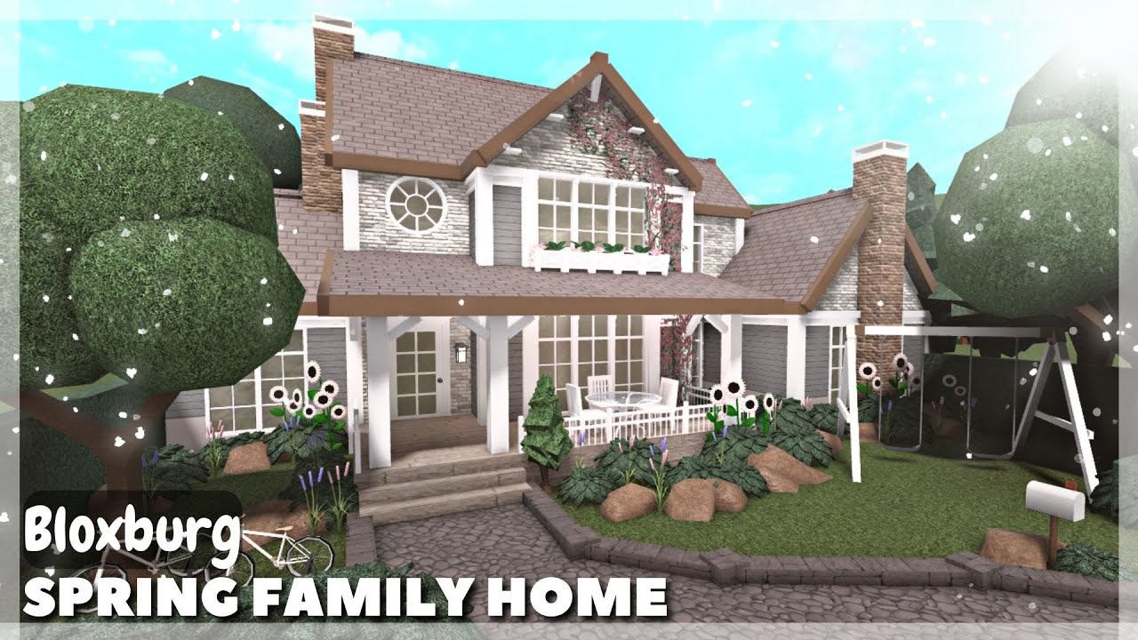 BLOXBURG: Spring Family Home Speedbuild | Roblox House Build