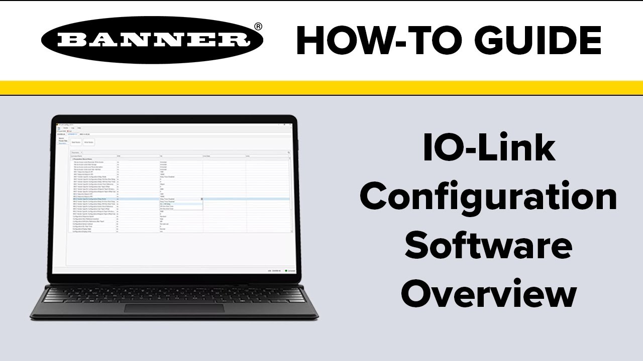 Banner IO-Link Configuration Software Overview