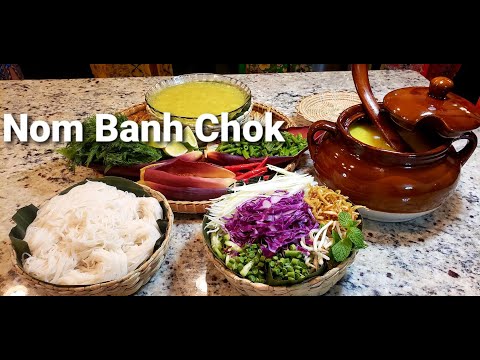 Nom Banh Chok - Cambodian Traditional Recipe @Bopha's Kitchen - Simple - Delicious - Healthy
