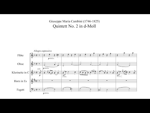 Giuseppe Cambini – Wind Quintet No.2, in D minor