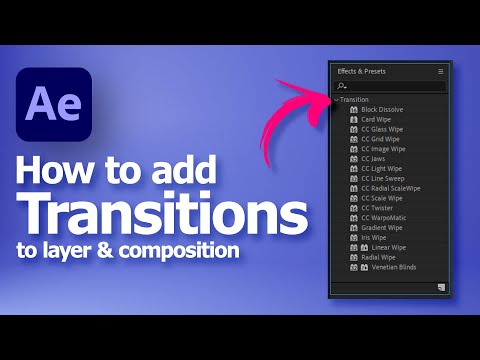 How to add transitions to layer or composition in After Effects
