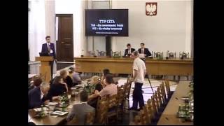 Rafał Górski o TTIP i CETA na konferencji w Sejmie (12.07.2016)