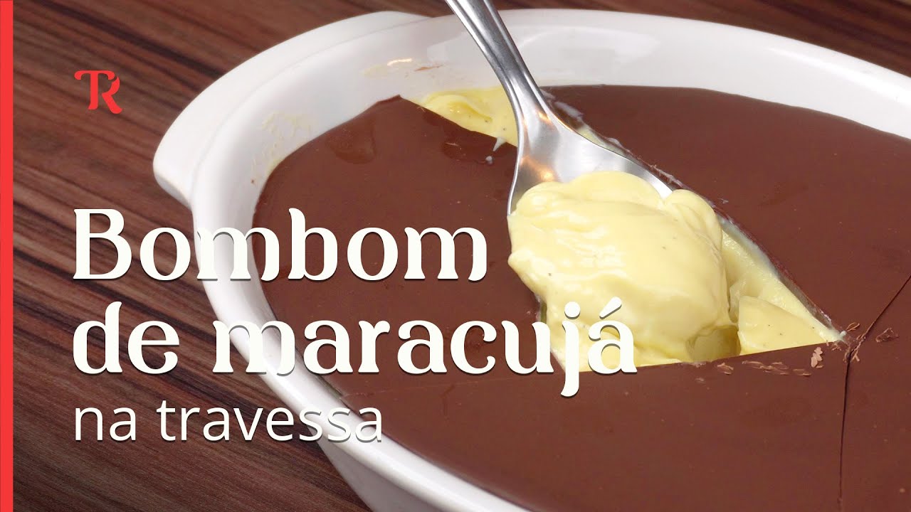 Bombom de maracujá na travessa, sobremesa super fácil e deliciosa!