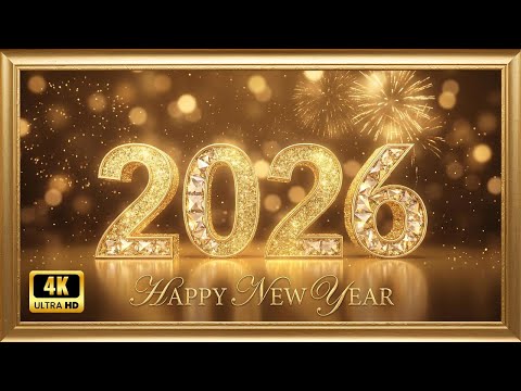 🥂 Celebrate 2026: Luxury Gold New Year Frame TV Art | 4K Screensaver Background | 2 Hours