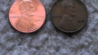 Differences between a zinc and a copper penny