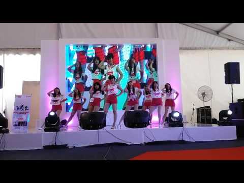 [16.04.2016] GALAXY GIRLS covers SNSD (Lion Heart+Intro+Genie) @ Telkomsel 4G LTE Semarang
