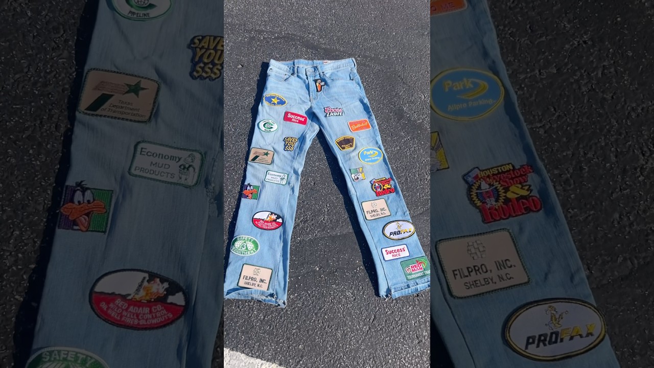 Patch work Denim #jeans #patches #upcycledfashion #denimdamage