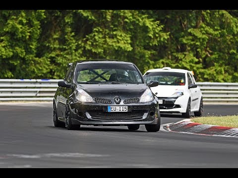 Clio 3 RS vs. Clio 3 RS Cup black/white BTG 8:10 - Nordschleife 09.07.2017