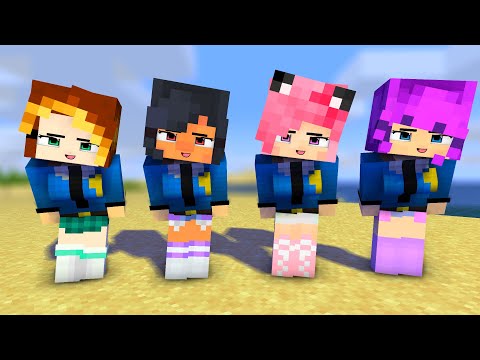poi poi darling ohayo first meet police aphmau, zoey, kim and kc - minecraft animation #shorts