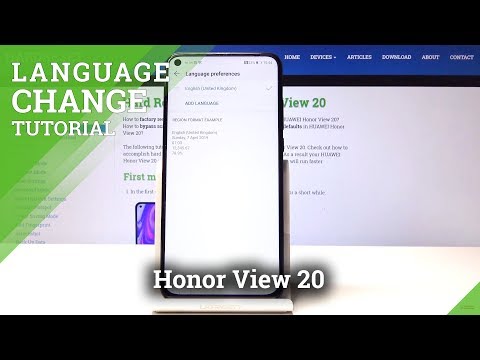 How to Change Language in Honor View 20 - Language Settings
