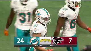 CBS4 NFL Dolphins vs Falcons Primetime Game Good Greek Scoreboard Logo1 3rd Qtr 8 30 18