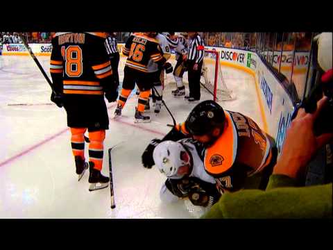 Milan Lucic vs Matt Cooke  Behind the Net - June 5 2013 HD Game 3