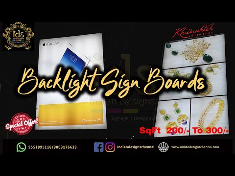 Flex acrylic backlit glow sign board, for outdoor