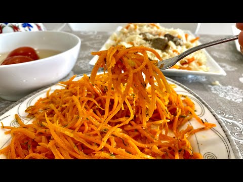 Korean carrot salad 🥕 😋 (käşir salat ) #koreansalad #carrotsalad #корейскийсалат #морковныйсалат