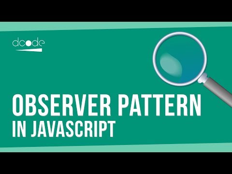 Observer Design Pattern in Javascript | Design Patterns Tutorial