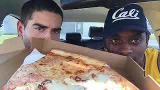 Eating BIGGIES PIZZA - The Hotboyz Review